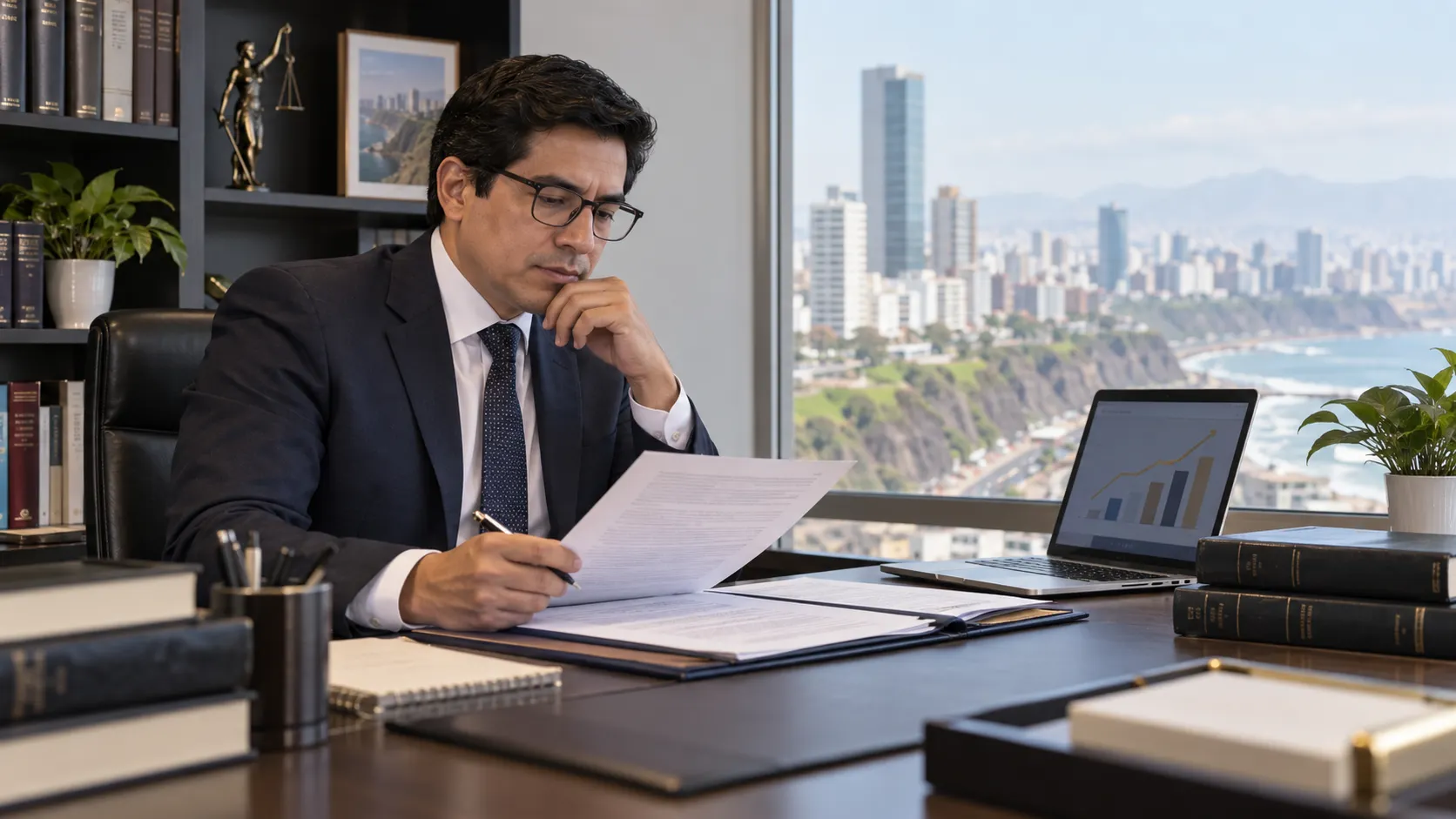 Gráfico del salario promedio de un abogado penalista en Perú